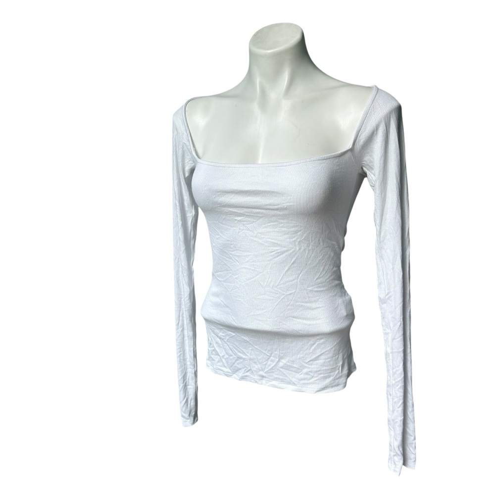 NWT, Joah Brown Square Neck Tight Rib Top, Sz M/L - Picture 5 of 14